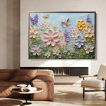 Floral 980 Canvas Art 60 x 40 cm / Black