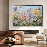 Floral 980 Canvas Art 60 x 40 cm / Black