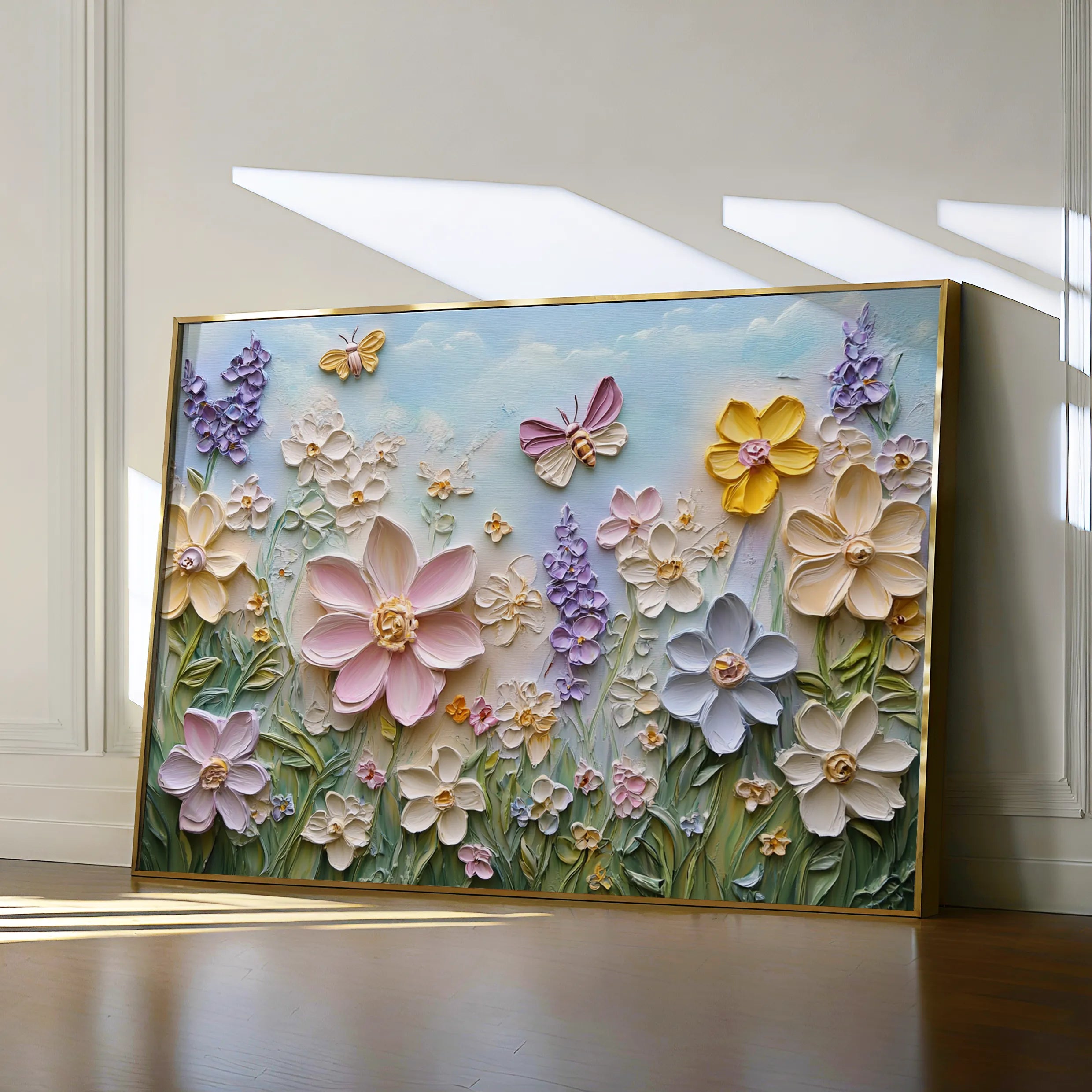 Floral 980 Canvas Art 60 x 40 cm / Black