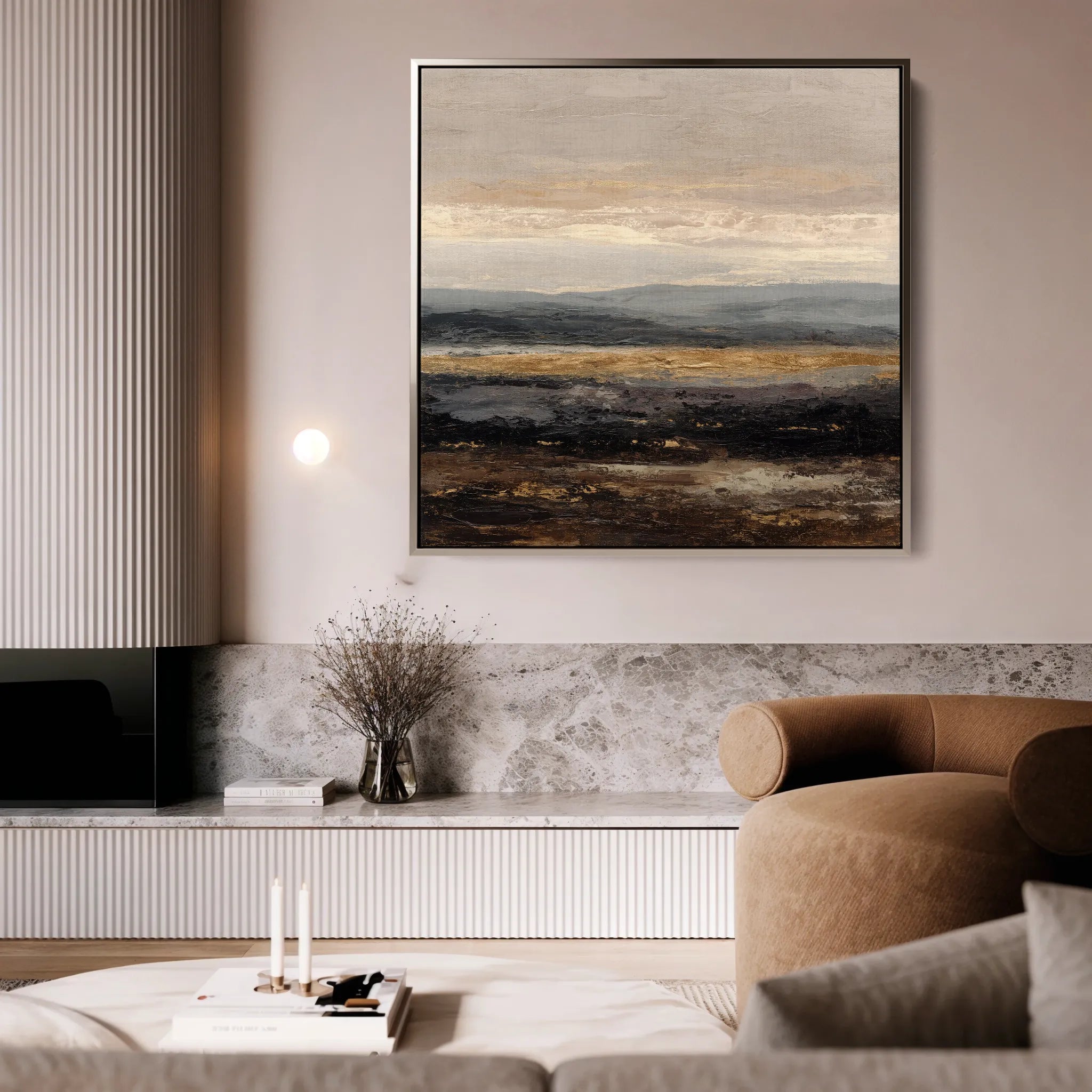 Abstract 981 Canvas Art 60 x 60 cm / Black