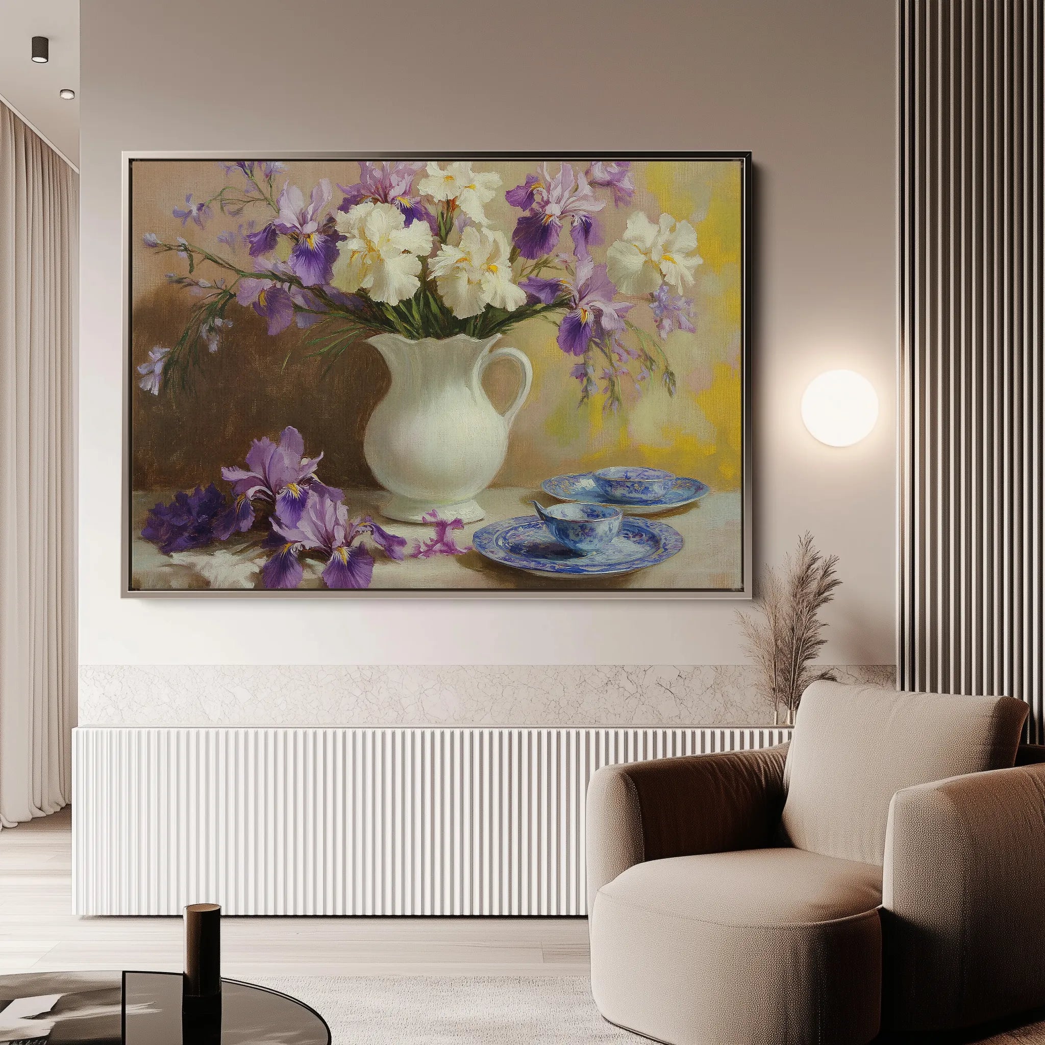 Floral 981 Canvas Art 60 x 40 cm / Black