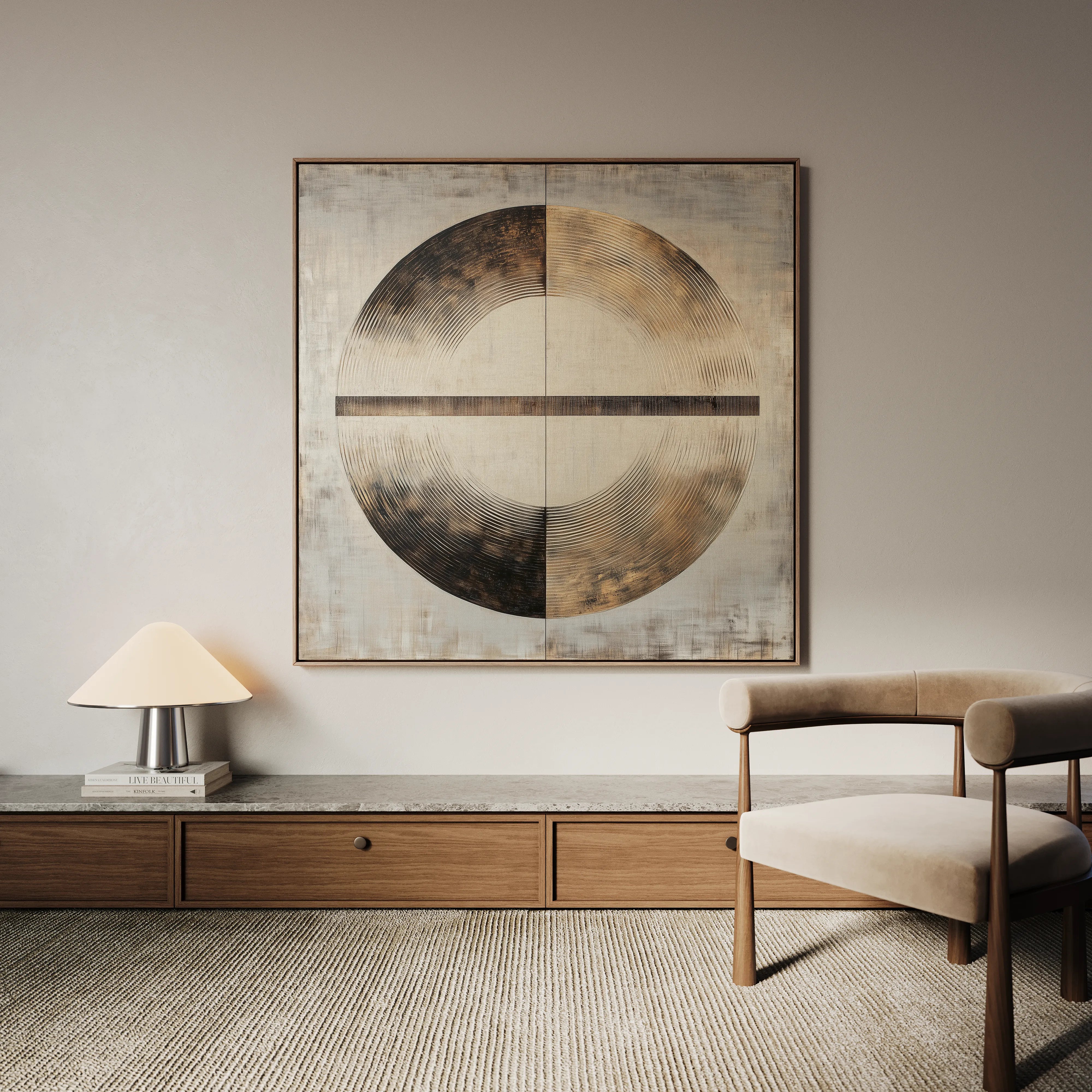Abstract 982 Canvas Art 60 x 60 cm / Black