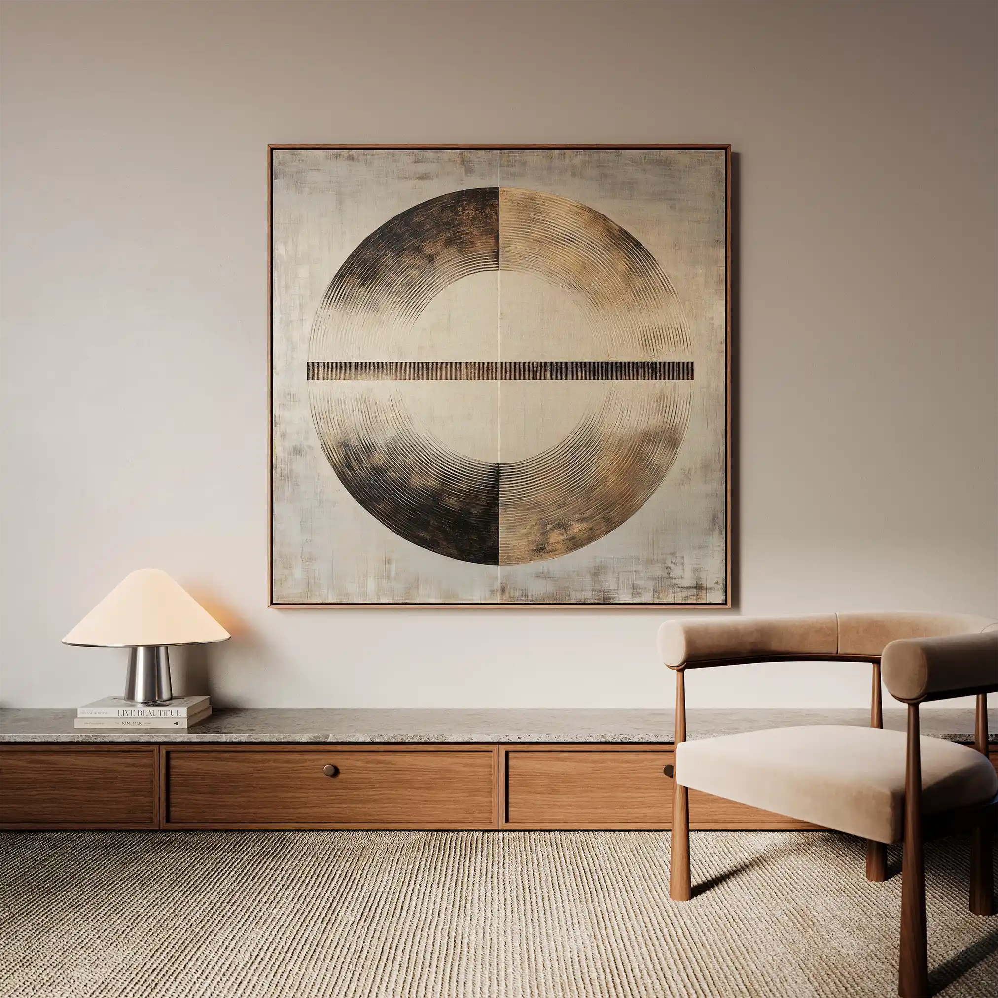 Abstract 982 Canvas Art 60 x 60 cm / Black
