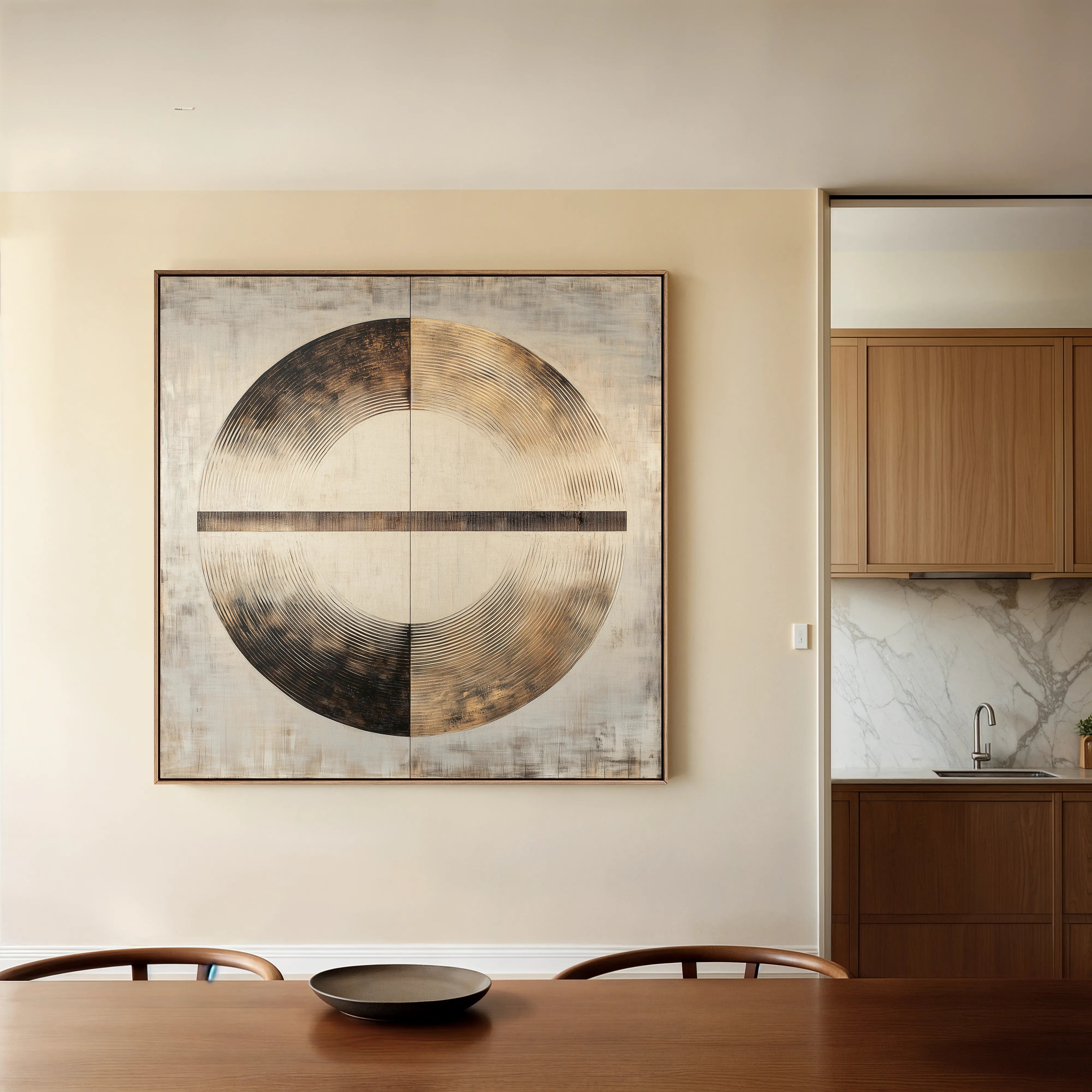 Abstract 982 Canvas Art 60 x 60 cm / Black