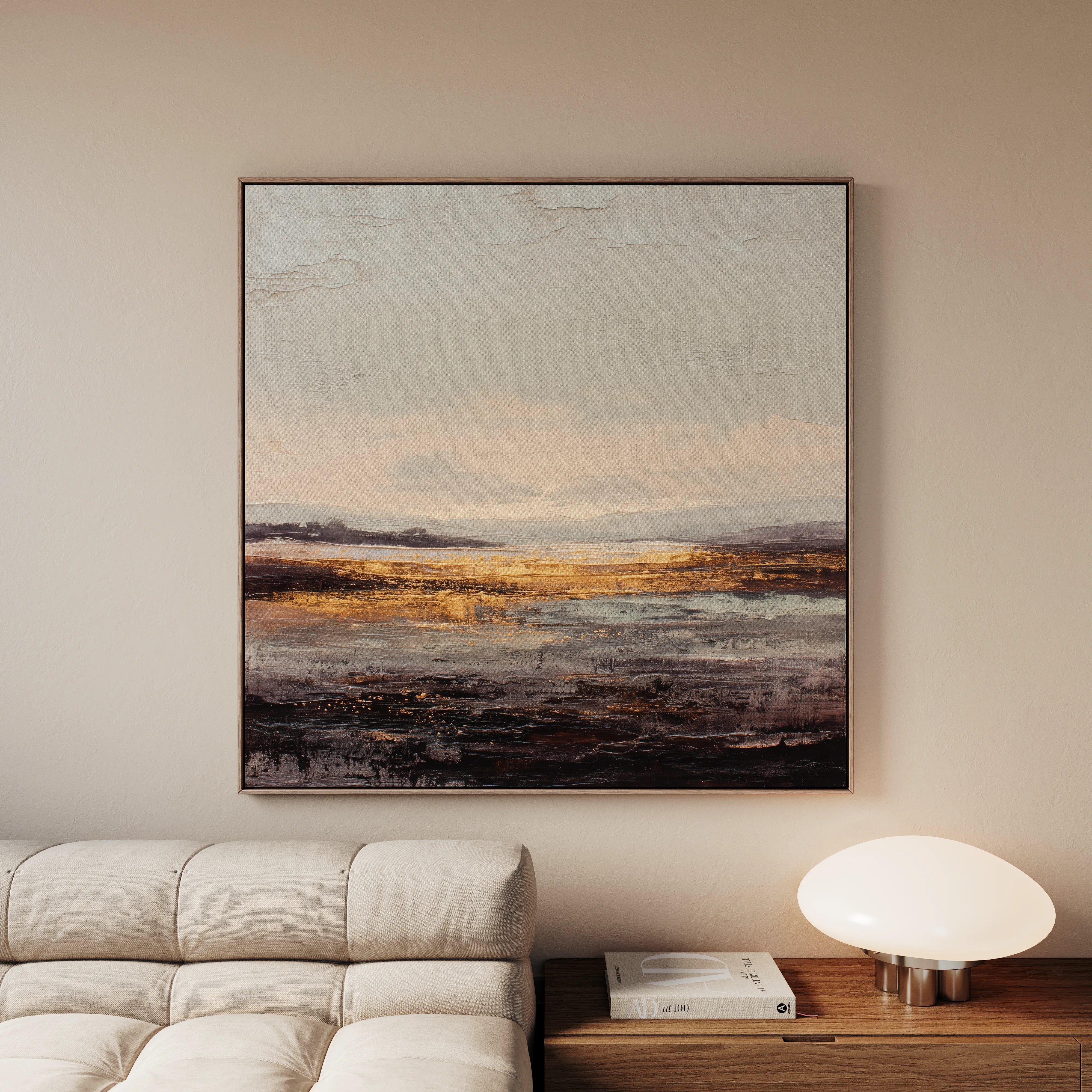 Abstract 983 Canvas Art 60 x 60 cm / Black
