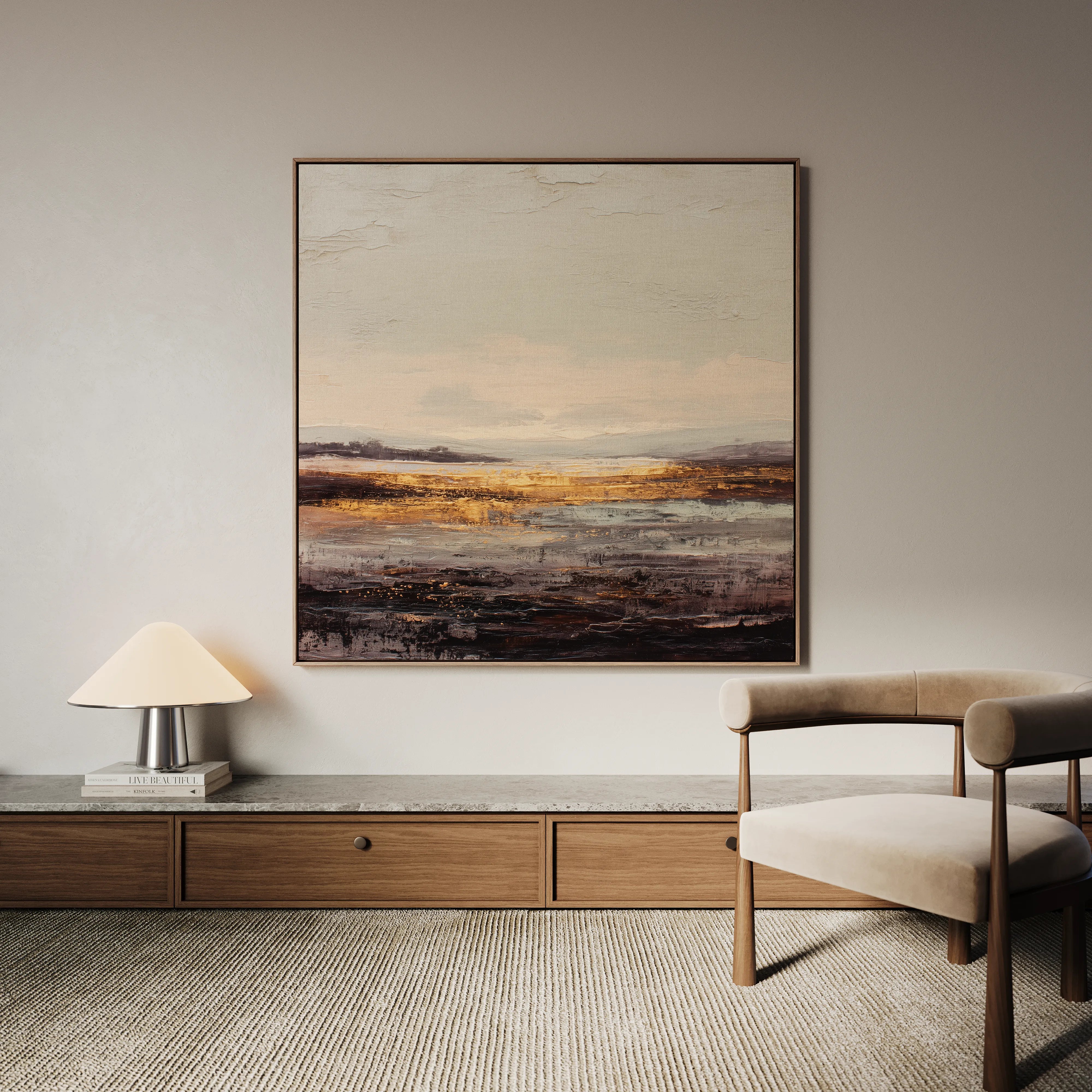 Abstract 983 Canvas Art 60 x 60 cm / Black