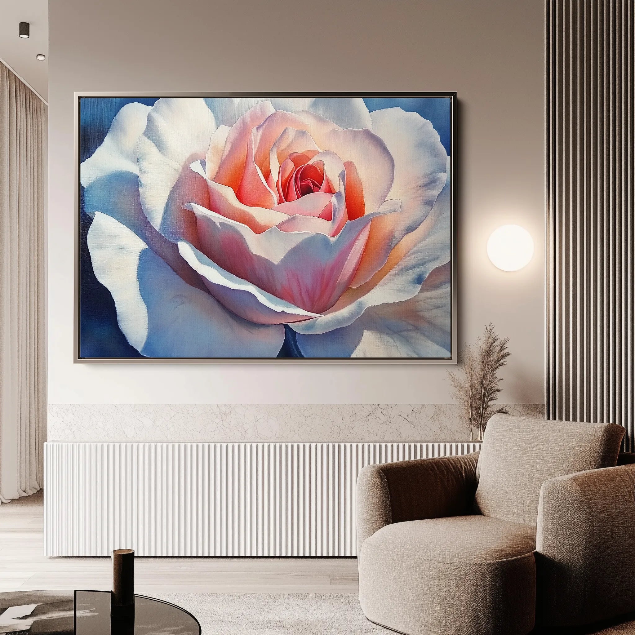 Floral 984 Canvas Art 60 x 40 cm / Black