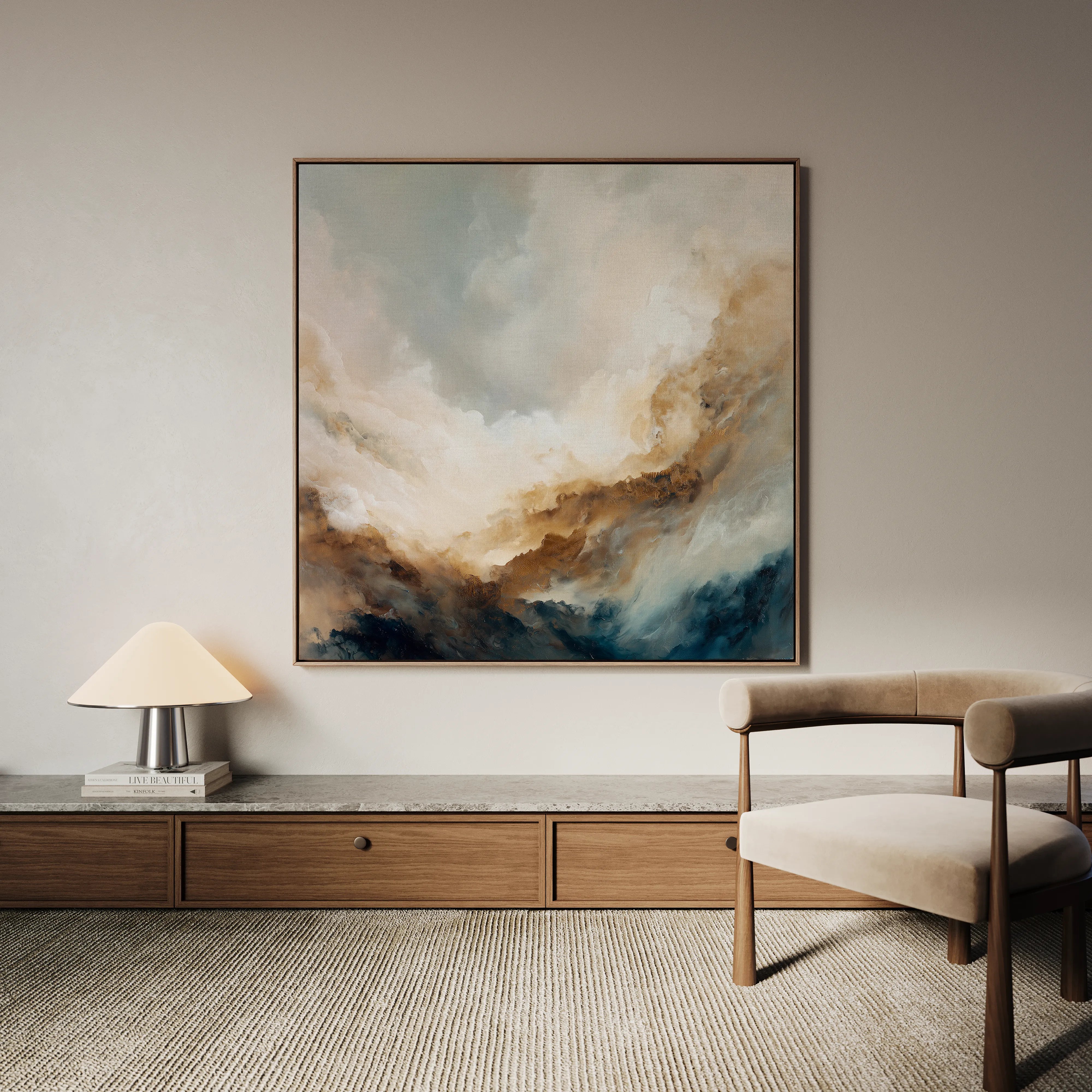 Abstract 985 Canvas Art 60 x 60 cm / Black