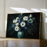 Floral 985 Canvas Art 60 x 40 cm / Black