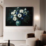 Floral 985 Canvas Art 60 x 40 cm / Black