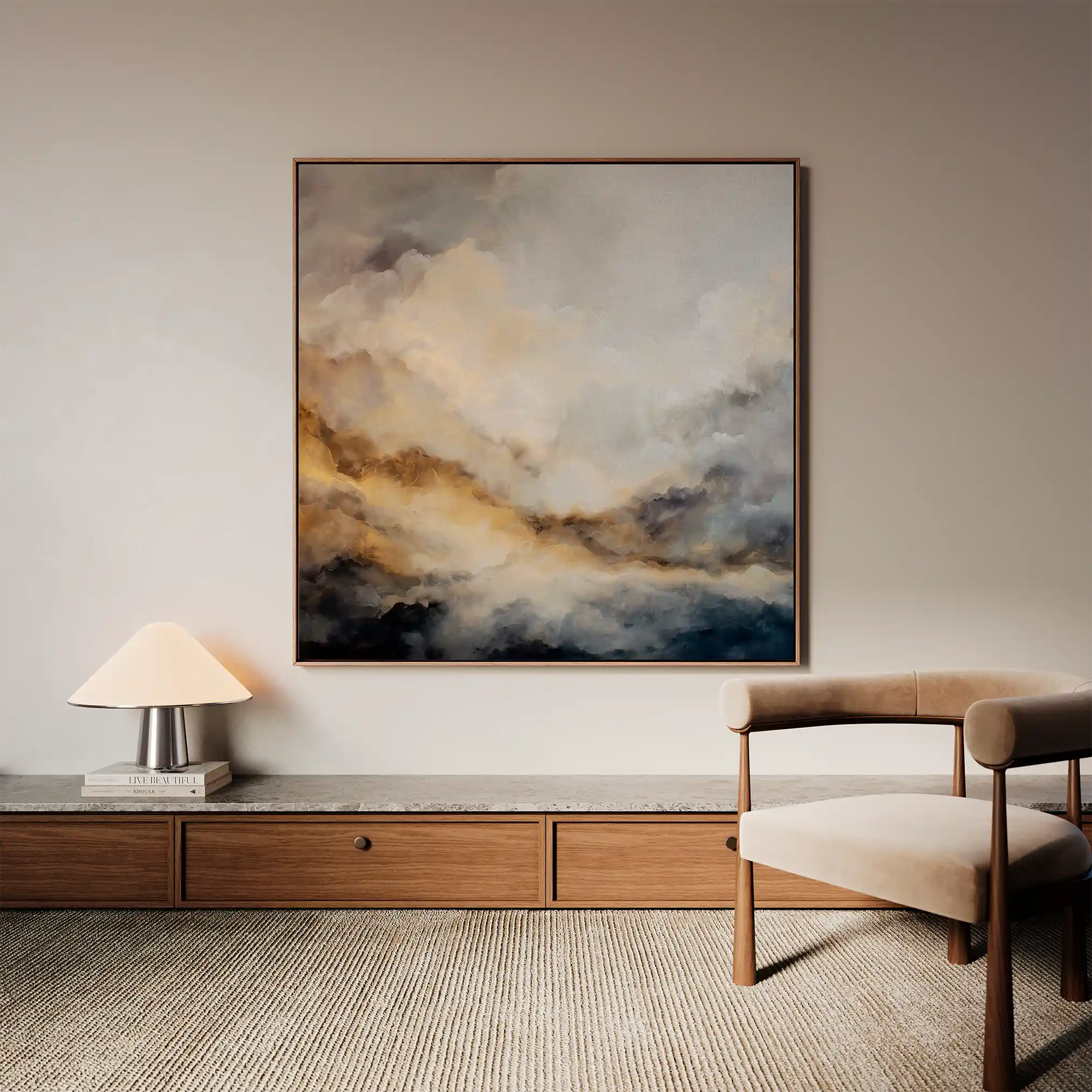 Abstract 986 Canvas Art 60 x 60 cm / Black
