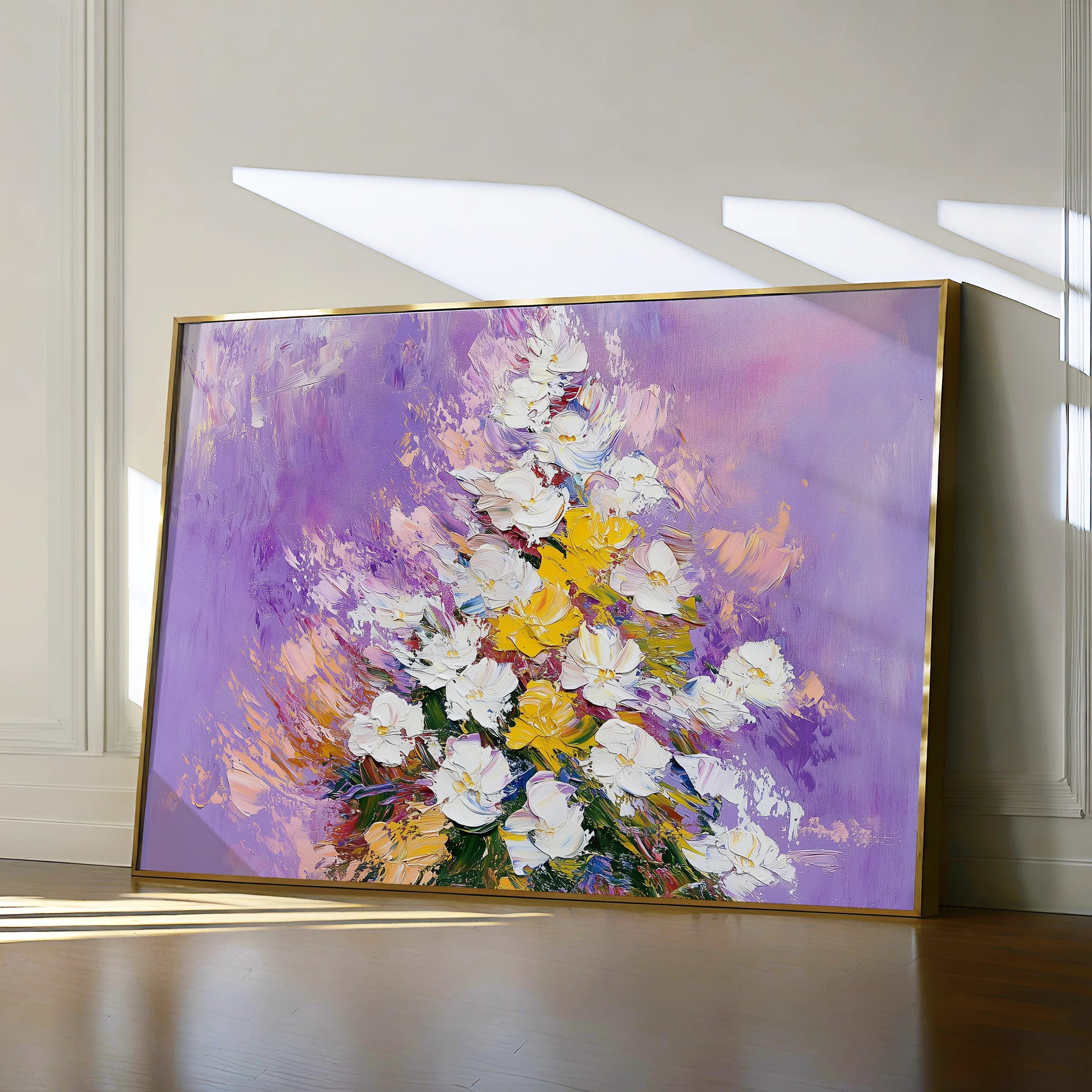 Floral 986 Canvas Art 60 x 40 cm / Black