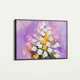 Floral 986 Canvas Art 60 x 40 cm / Black