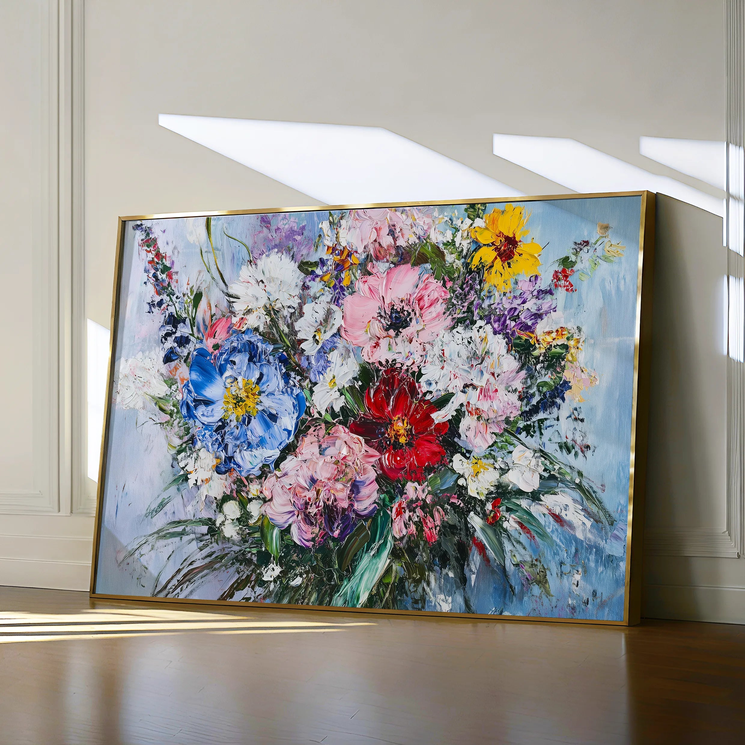Floral 987 Canvas Art 60 x 40 cm / Black