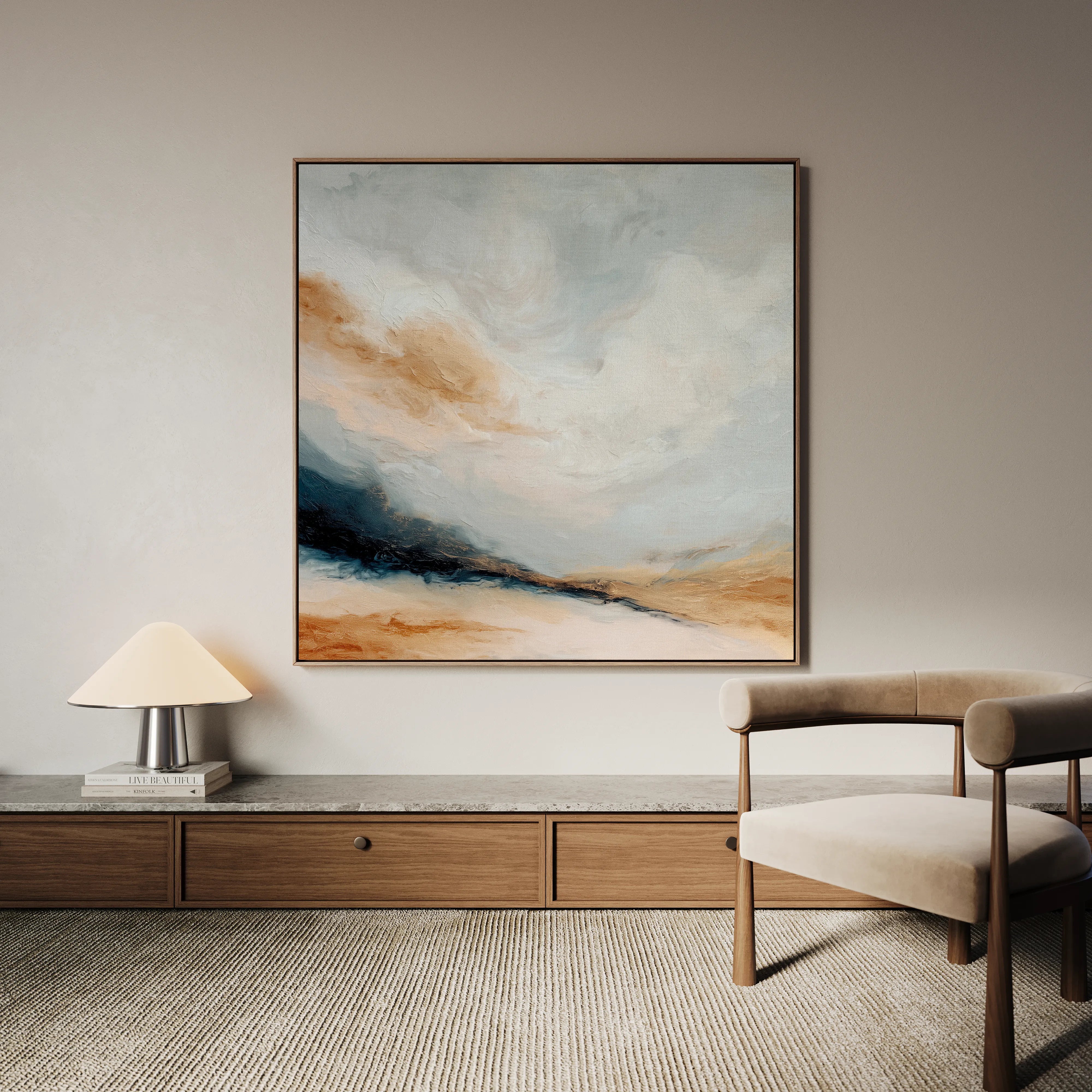 Abstract 988 Canvas Art 60 x 60 cm / Black