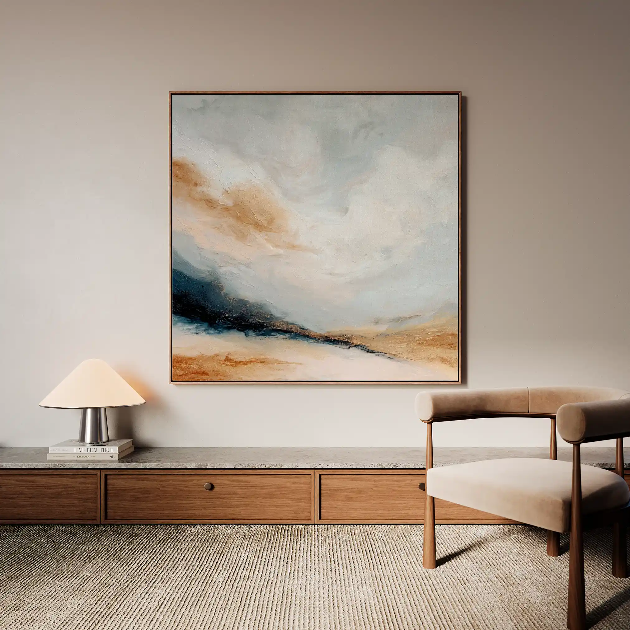 Abstract 988 Canvas Art 60 x 60 cm / Black