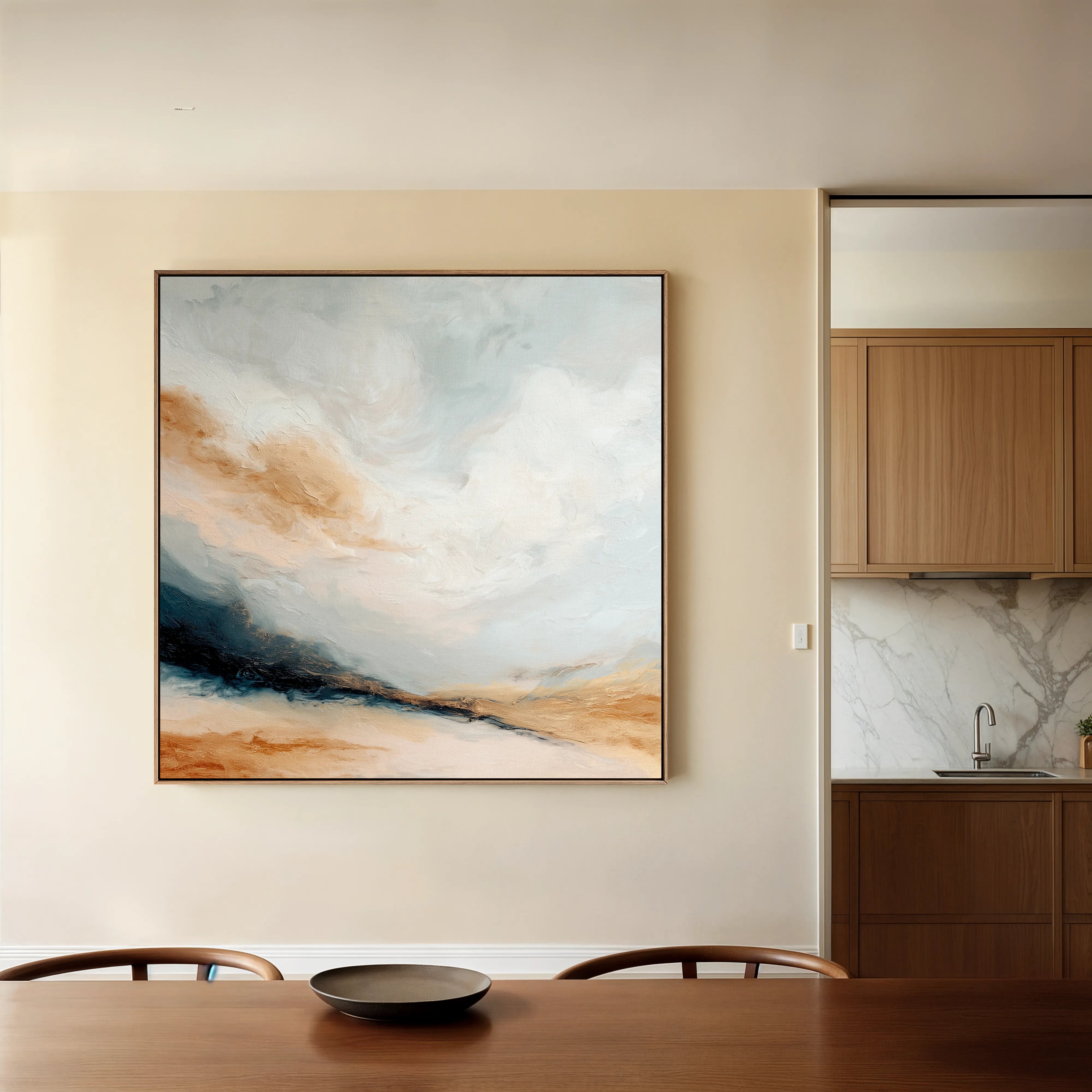 Abstract 988 Canvas Art 60 x 60 cm / Black
