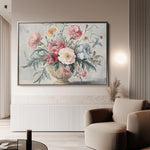 Floral 988 Canvas Art 60 x 40 cm / Black