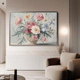 Floral 988 Canvas Art 60 x 40 cm / Black