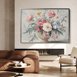 Floral 988 Canvas Art 60 x 40 cm / Black