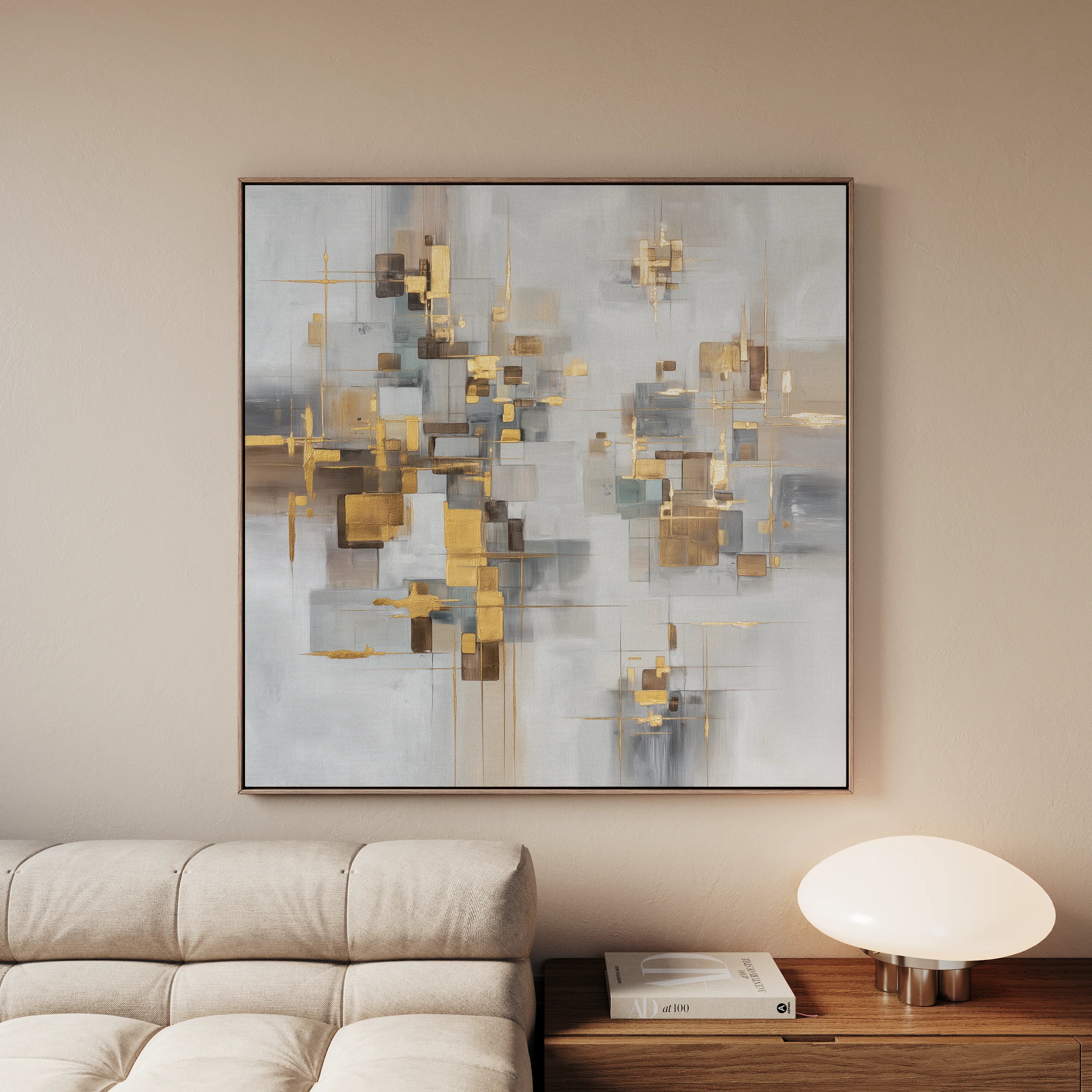 Abstract 989 Canvas Art 60 x 60 cm / Black