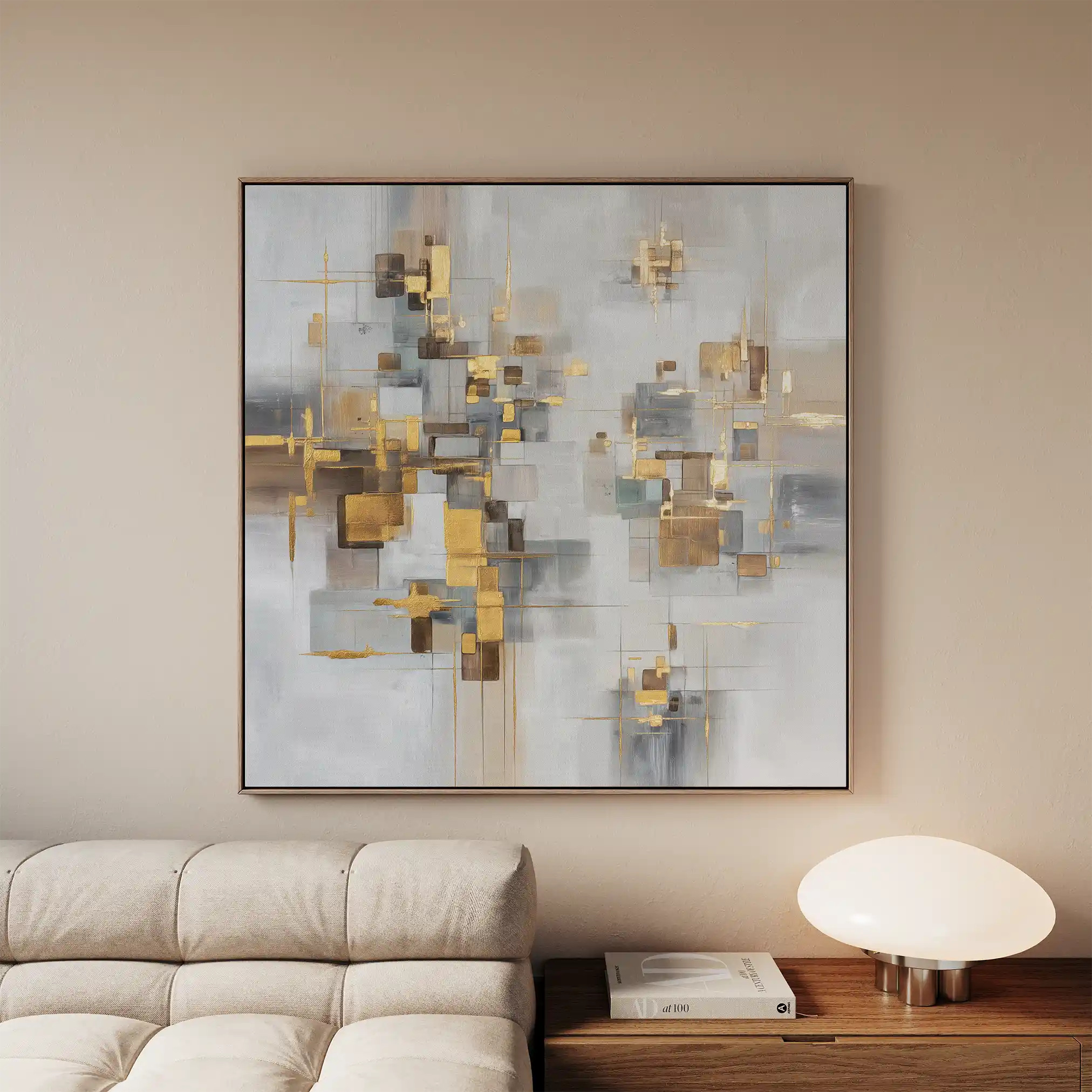 Abstract 989 Canvas Art 60 x 60 cm / Black
