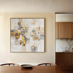 Abstract 989 Canvas Art 60 x 60 cm / Black