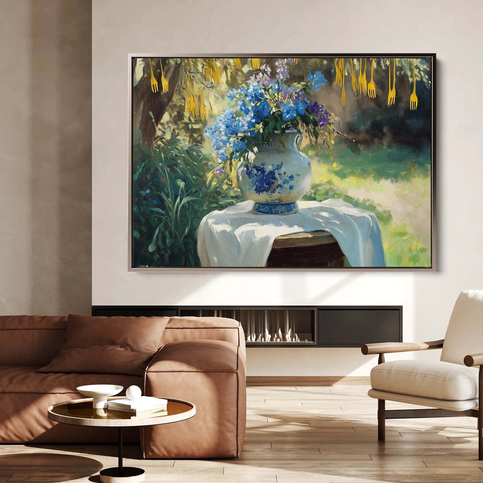 Floral 989 Canvas Art 60 x 40 cm / Black