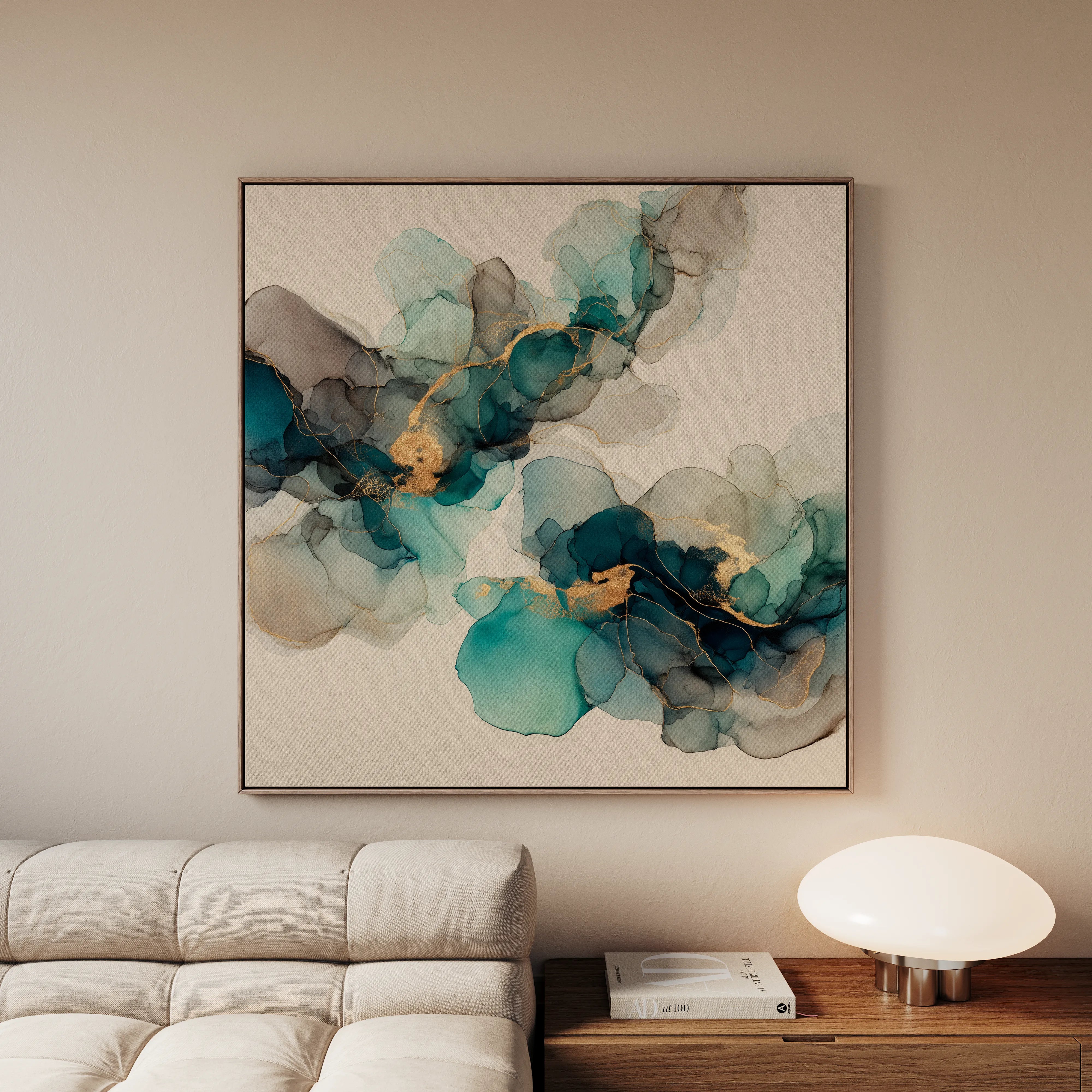 Abstract 990 Canvas Art 60 x 60 cm / Black