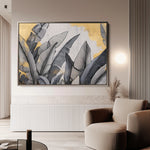 Floral 990 Canvas Art 60 x 40 cm / Black