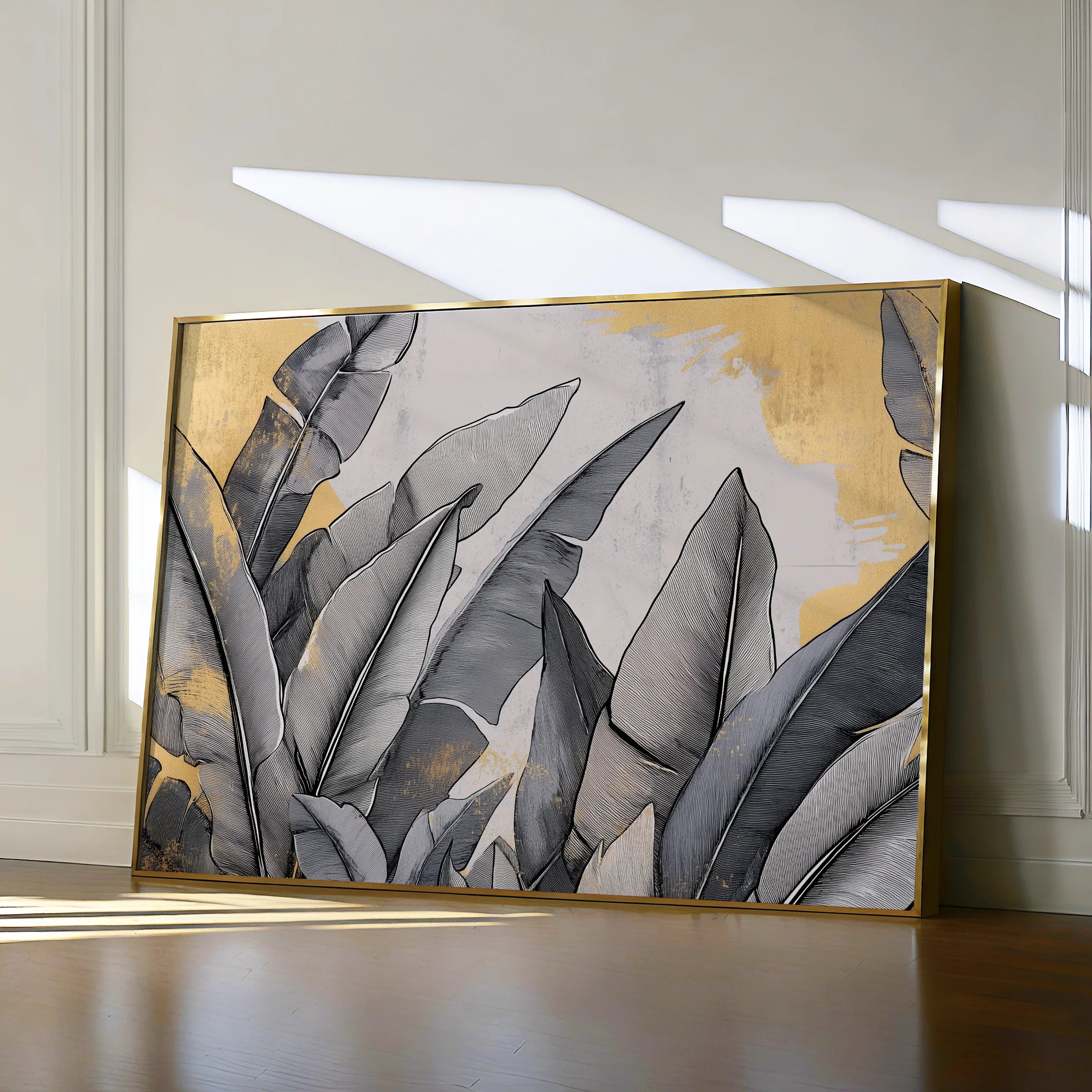 Floral 990 Canvas Art 60 x 40 cm / Black