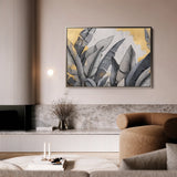 Floral 990 Canvas Art 60 x 40 cm / Black