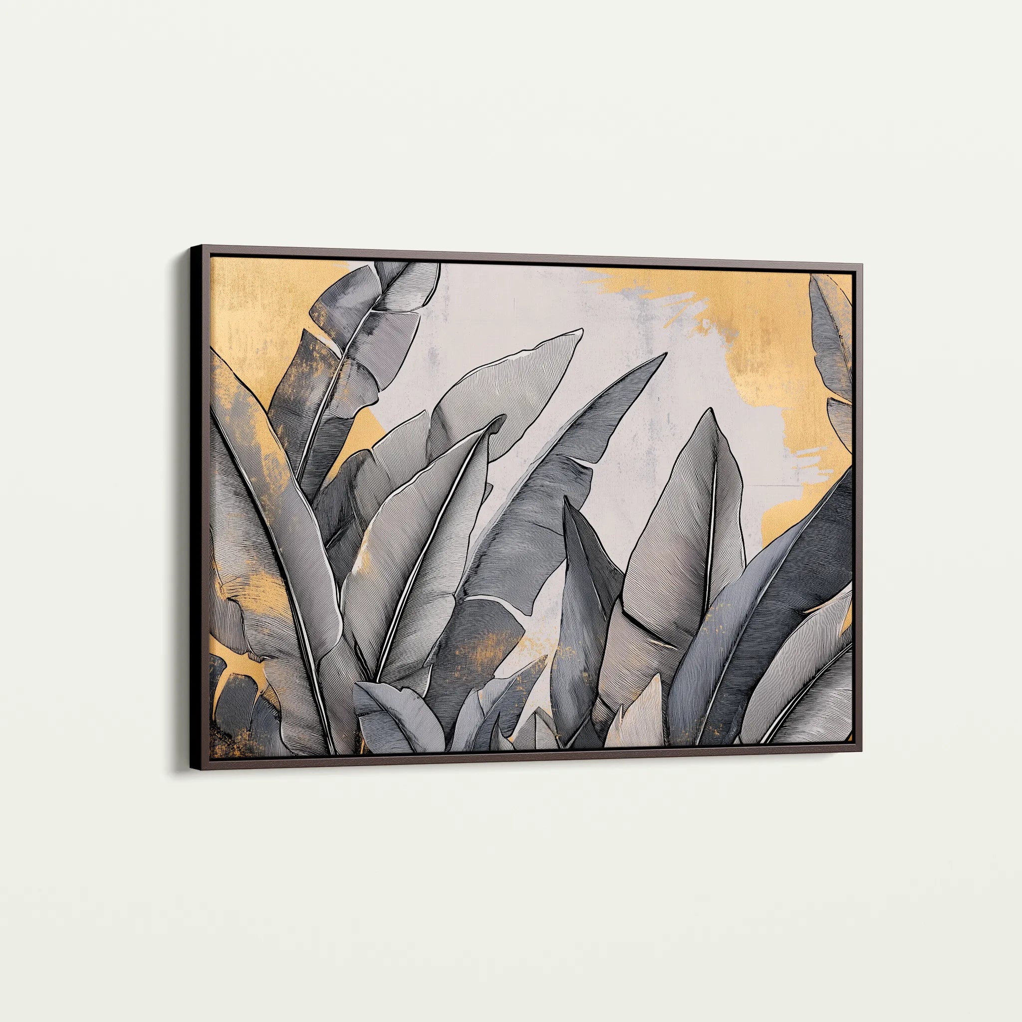 Floral 990 Canvas Art 60 x 40 cm / Black