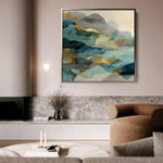 Abstract 991 Canvas Art 60 x 60 cm / Black