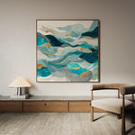 Abstract 992 Canvas Art 60 x 60 cm / Black