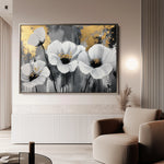 Floral 993 Canvas Art 60 x 40 cm / Black