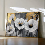 Floral 993 Canvas Art 60 x 40 cm / Black