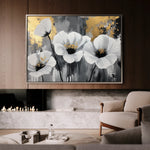 Floral 993 Canvas Art 60 x 40 cm / Black