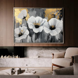 Floral 993 Canvas Art 60 x 40 cm / Black