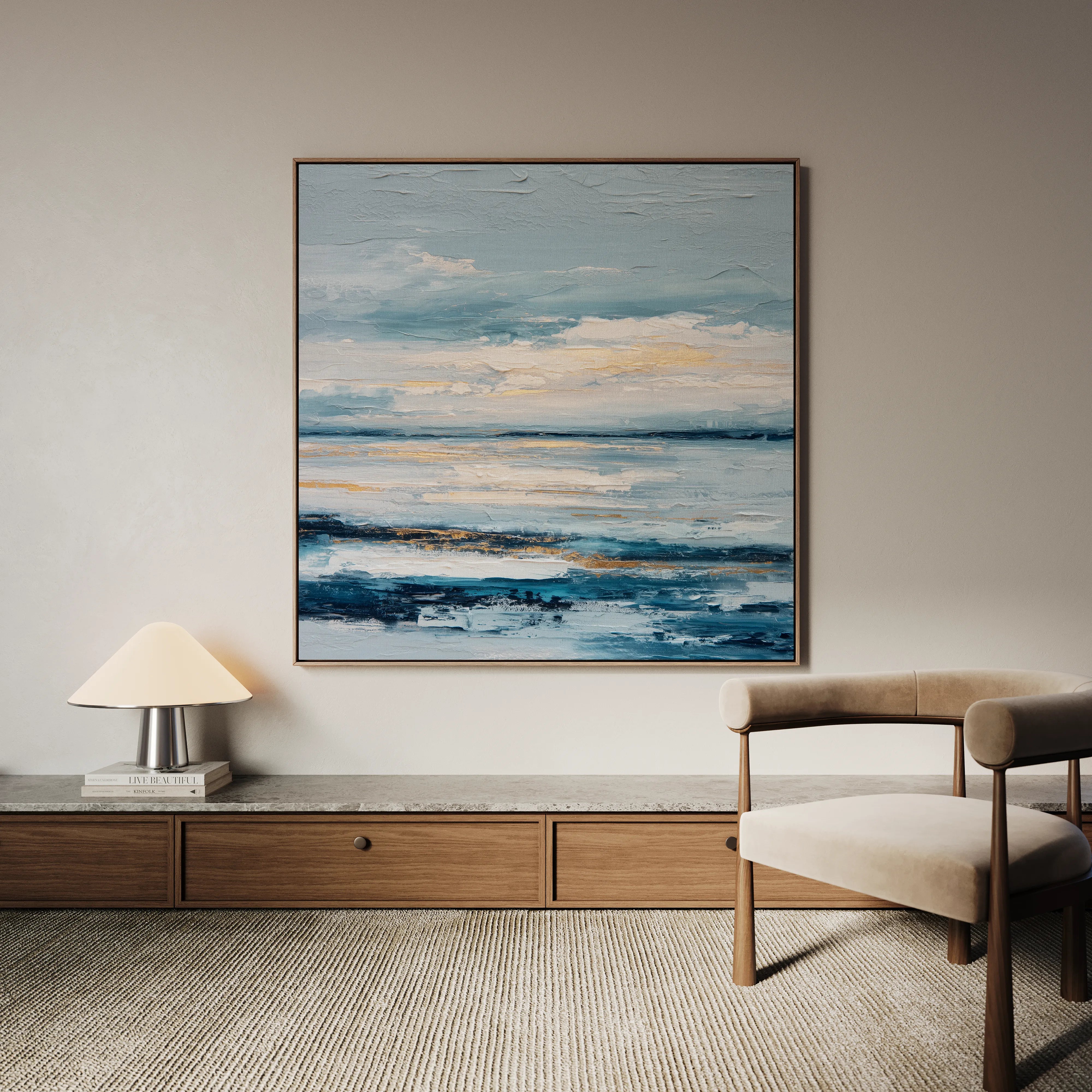 Abstract 995 Canvas Art 60 x 60 cm / Black