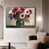 Floral 995 Canvas Art 60 x 40 cm / Black