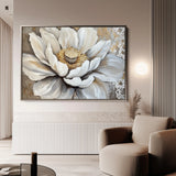 Floral 996 Canvas Art 60 x 40 cm / Black