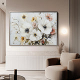 Floral 997 Canvas Art 60 x 40 cm / Black