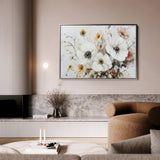 Floral 997 Canvas Art 60 x 40 cm / Black