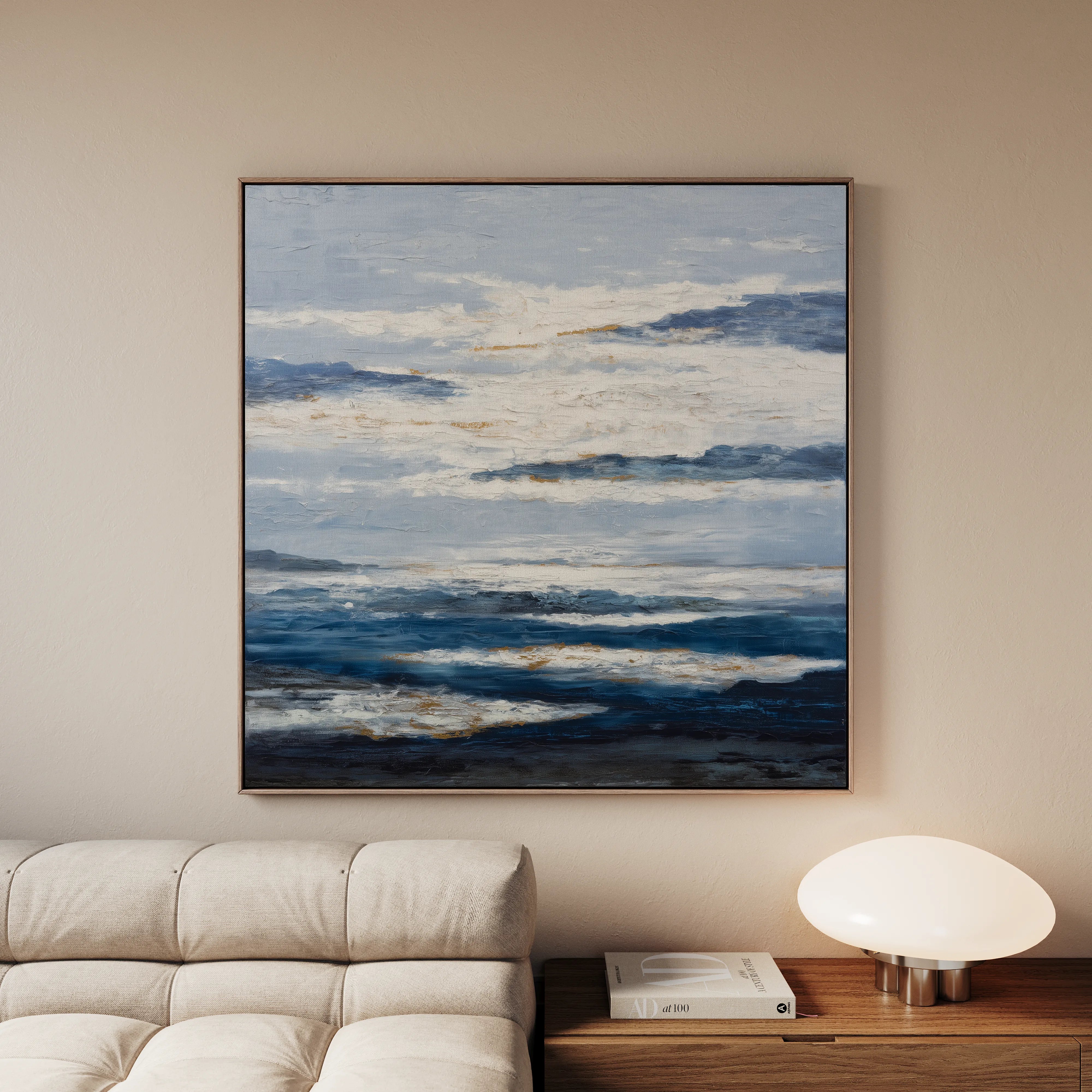 Abstract 998 Canvas Art 60 x 60 cm / Black