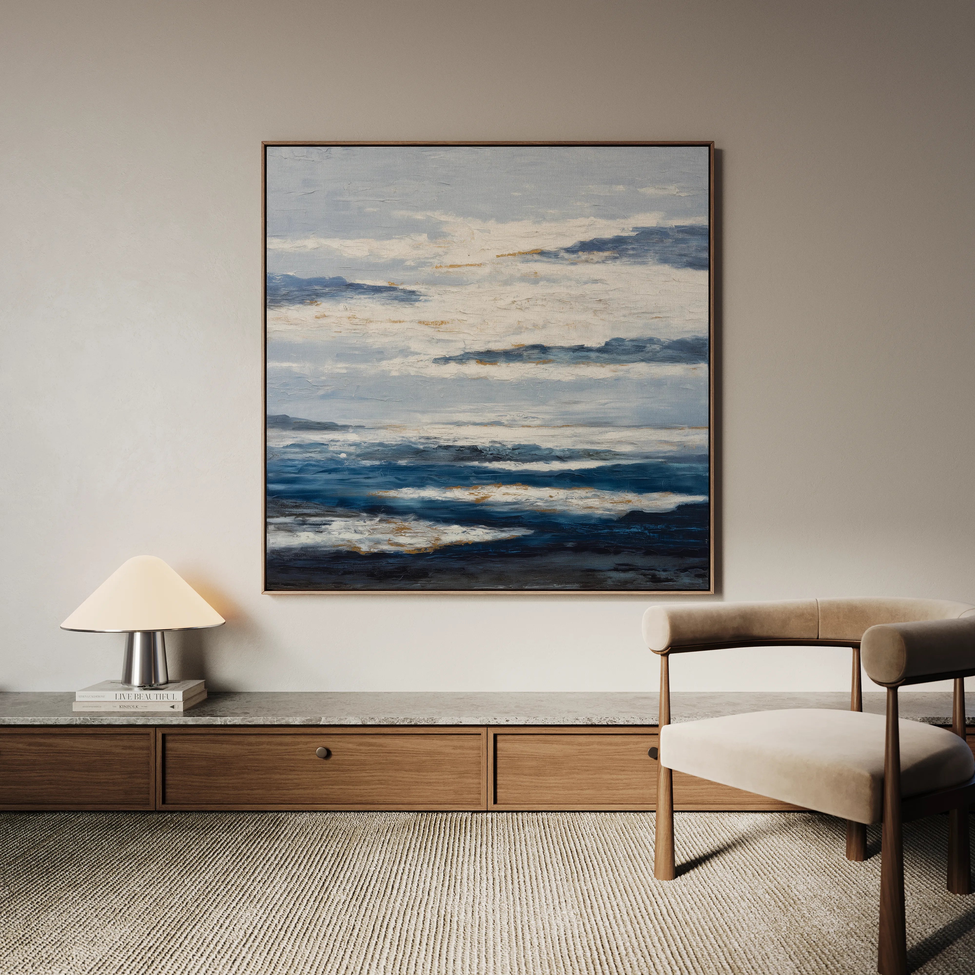 Abstract 998 Canvas Art 60 x 60 cm / Black