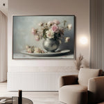 Floral 999 Canvas Art 60 x 40 cm / Black