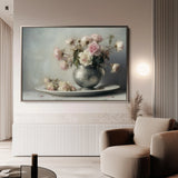 Floral 999 Canvas Art 60 x 40 cm / Black