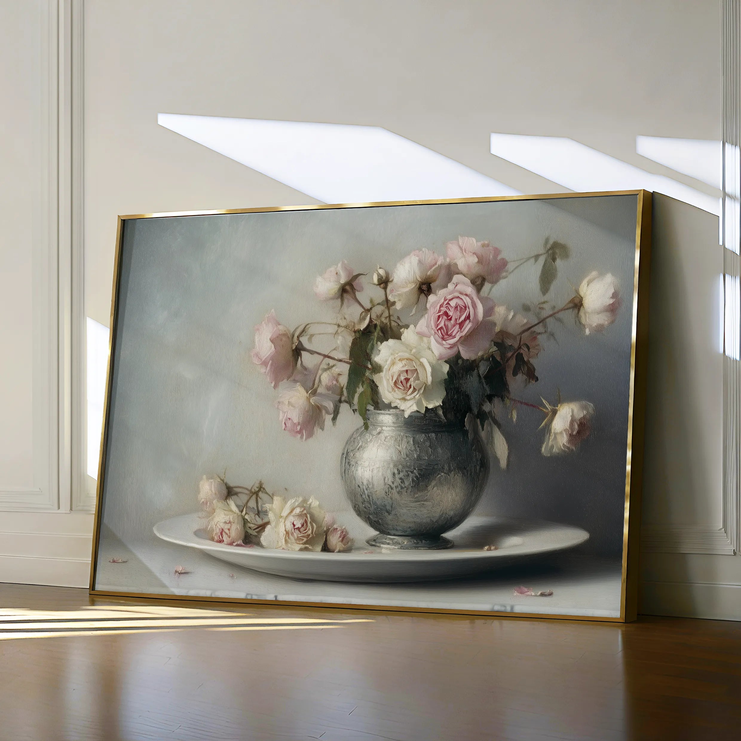 Floral 999 Canvas Art 60 x 40 cm / Black