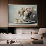 Floral 999 Canvas Art 60 x 40 cm / Black